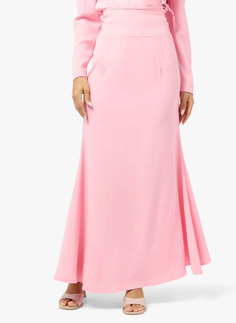 Ginger  Wrap Around Peplum Top & Mermaid Skirt Coord Set for Women | Best Price UAE